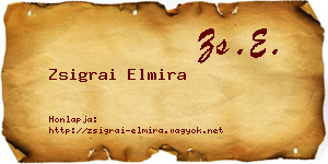 Zsigrai Elmira névjegykártya